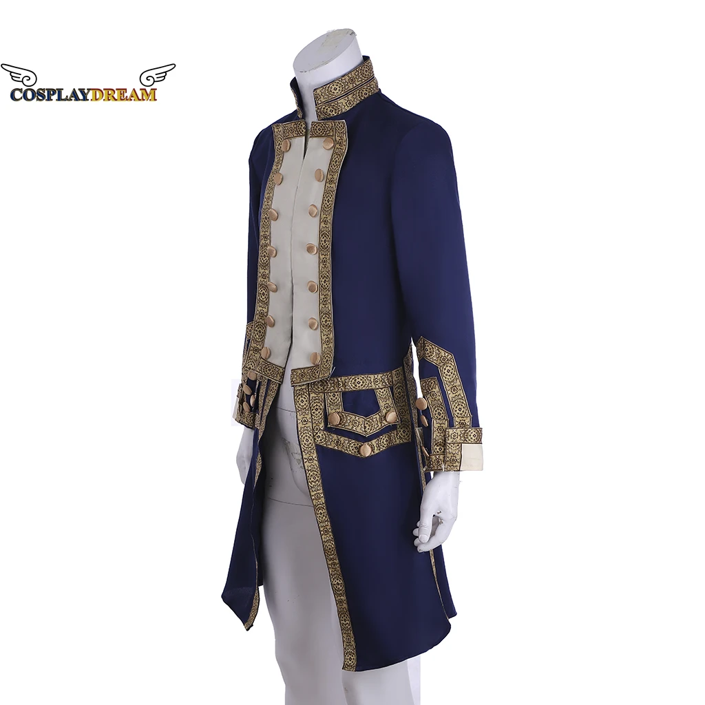 18th Century Mens Royal Military Medieval Uniform Jacket Colonial Tuxedo Hamilton Coat Medieval Tailcoat Cosplay Costume