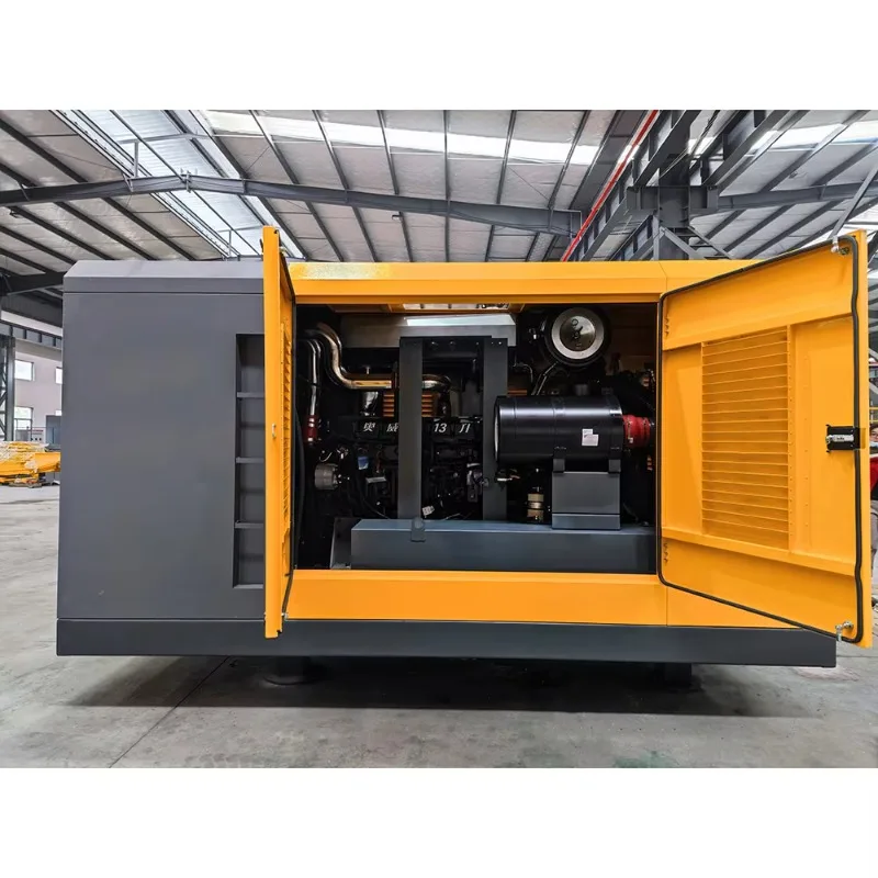 High Pressure Stationary Screw Air Compressor Mining Diesel Rotary Air Compressor for Borehole Drilling