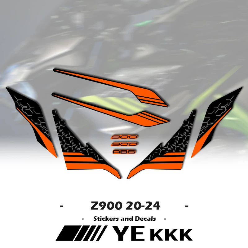 For Kawasaki Z900 Ninja 2020-2024 New Gloss Version Fairing Shell Sticker Decal Custom Choice Color Z900