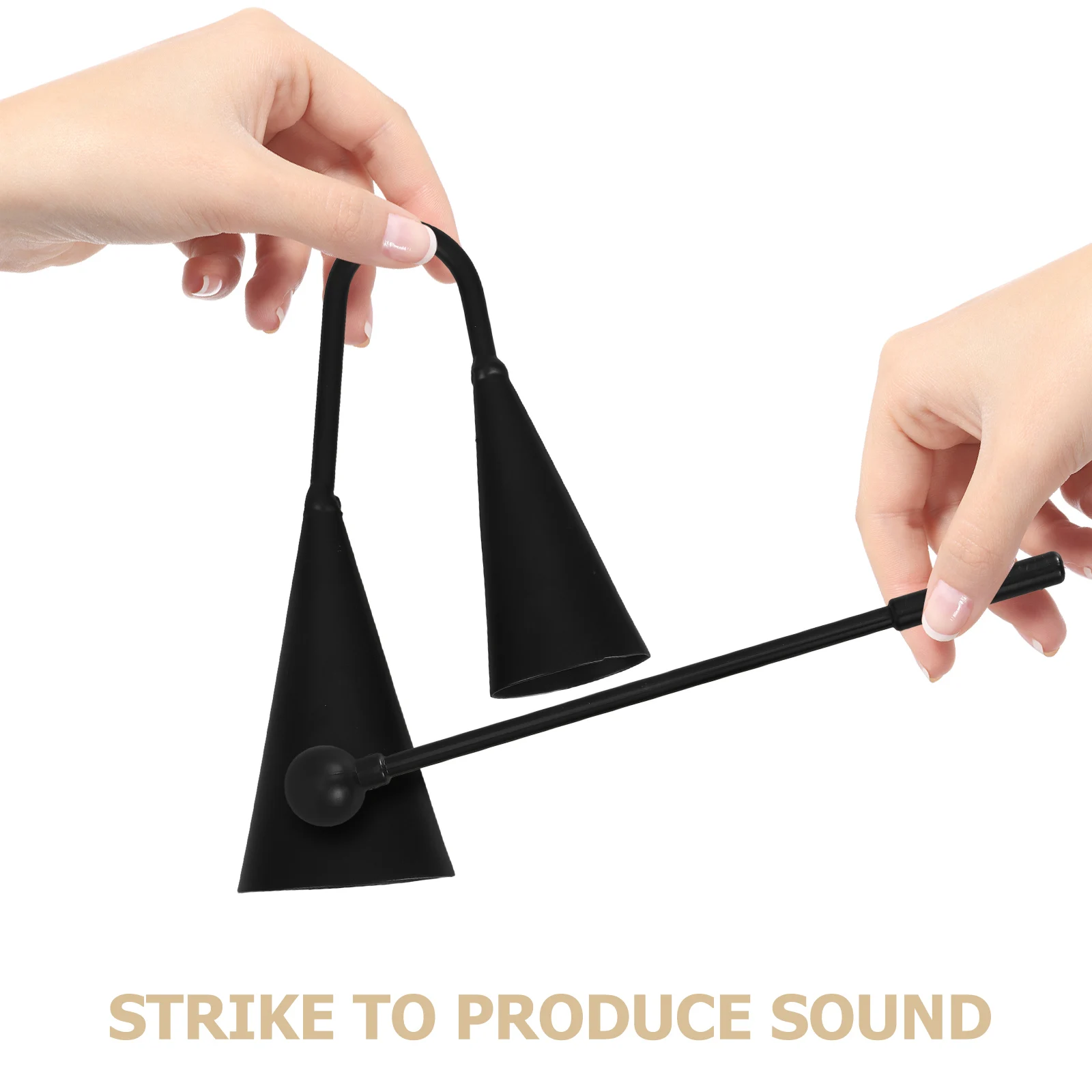 Tubos de metal de sino de extremidade dupla, som claro, instrumentos musicais orff para crianças, brinquedos montessori, mão portátil