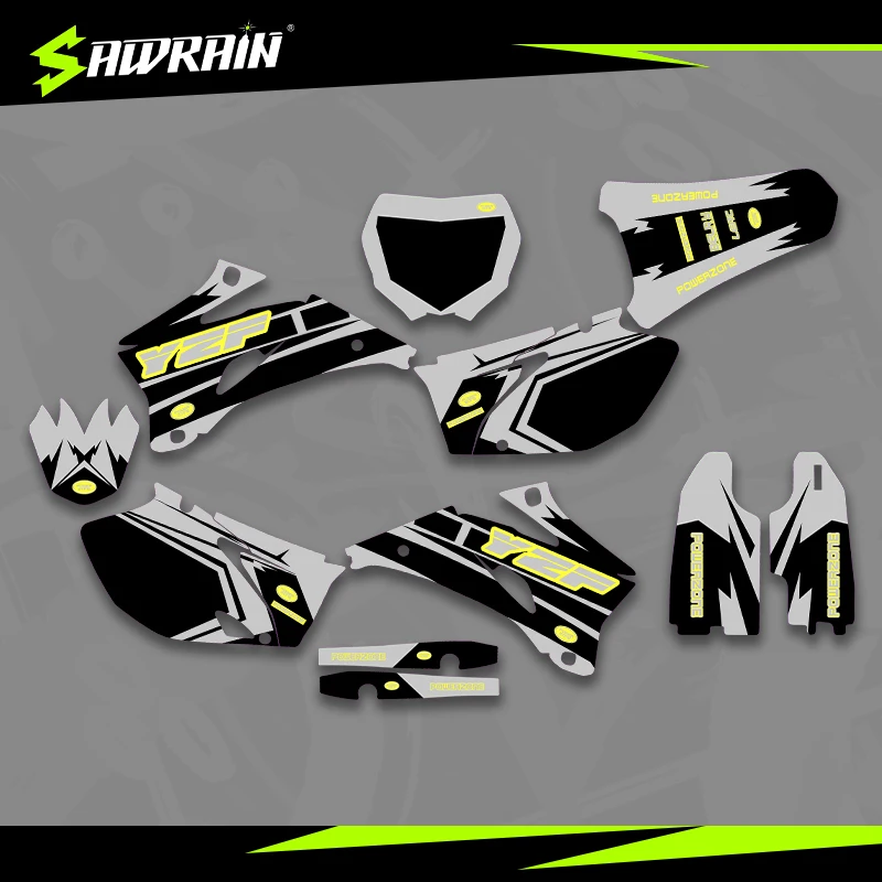 

Sawrain Motorcycle Graphics Backgrounds Decal Stickers Kits for YAMAHA 06-09 YZF250 450 04