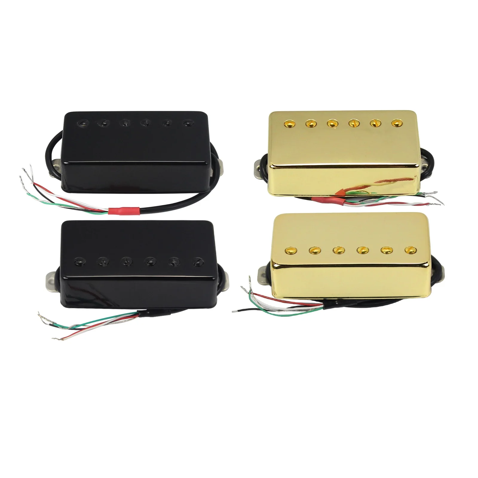 FLEOR 2PCS Ceramic Magnet Electric Guitar Humbucker Pickup Neck and Bridge LP Pickup Guitar Parts,Chrome/Black/Gold Choose