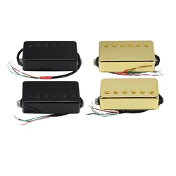 FLEOR 2PCS Ceramic Magnet Electric Guitar Humbucker Pickup Neck and Bridge LP Pickup Guitar Parts,Chrome/Black/Gold Choose