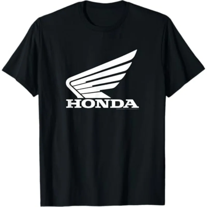 

Мужские и женские футболки Honda, рубашки для гоночных мотоциклов, летние рубашки Powersports, жирный винтажный логотип для верховой езды с короткими рукавами