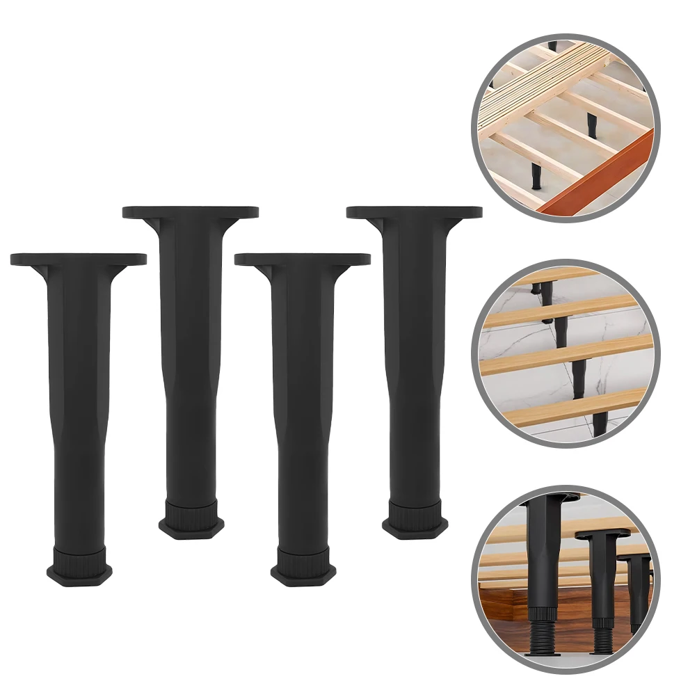 

4pcs Bed Frame Support Legs 18CM to 34.5CM Height Adjustable T Shaped Center Reinforcement Kit for Stable Furniture