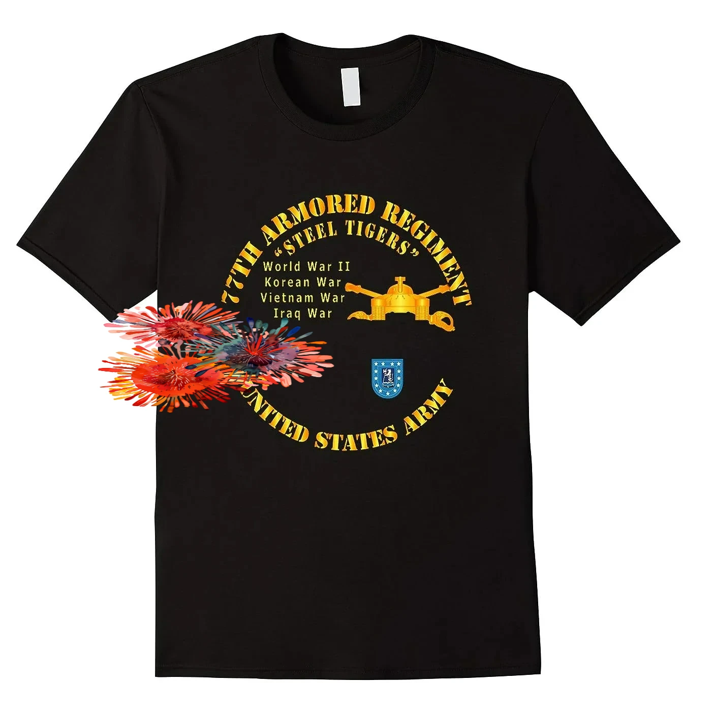 1st Battalion 77th Armored Regiment – Steel Tigers T-Shirt 100% Cotton O-Neck Summer Short Sleeve Casual Mens T-shirt Size S-3XL