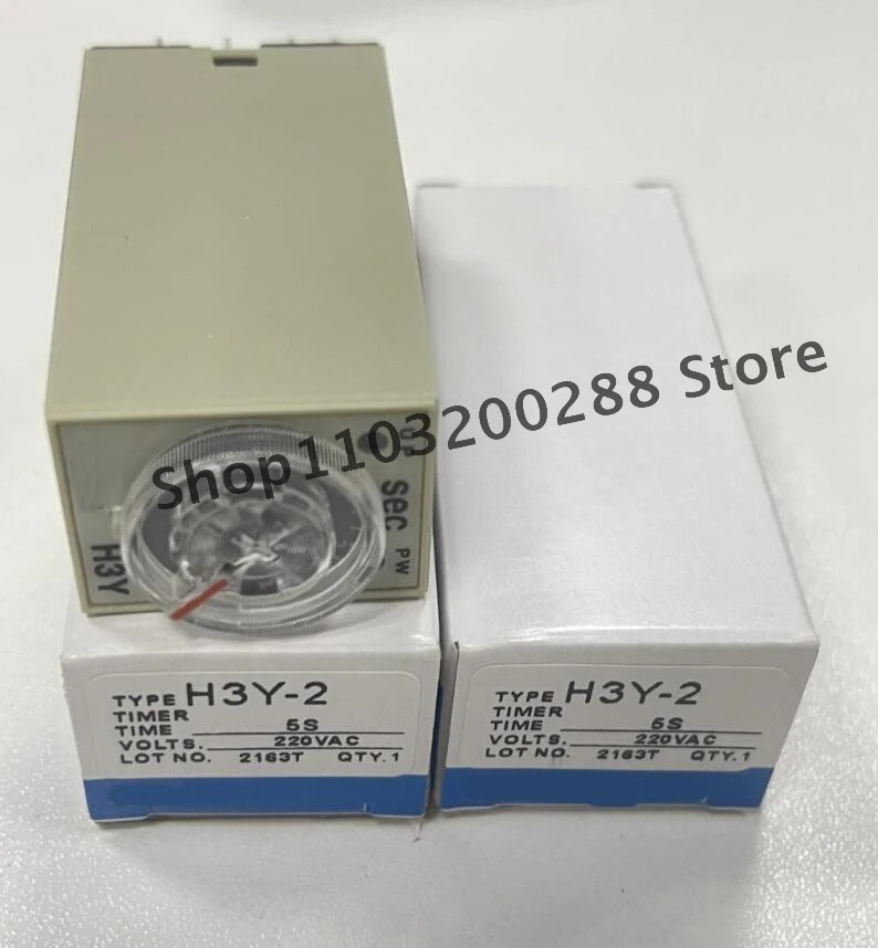 1PCS New H3Y-2 AC220V 5S PLC Dpdt 5 Seconds Terminal Timer Time Relay H3Y 2 H3Y2