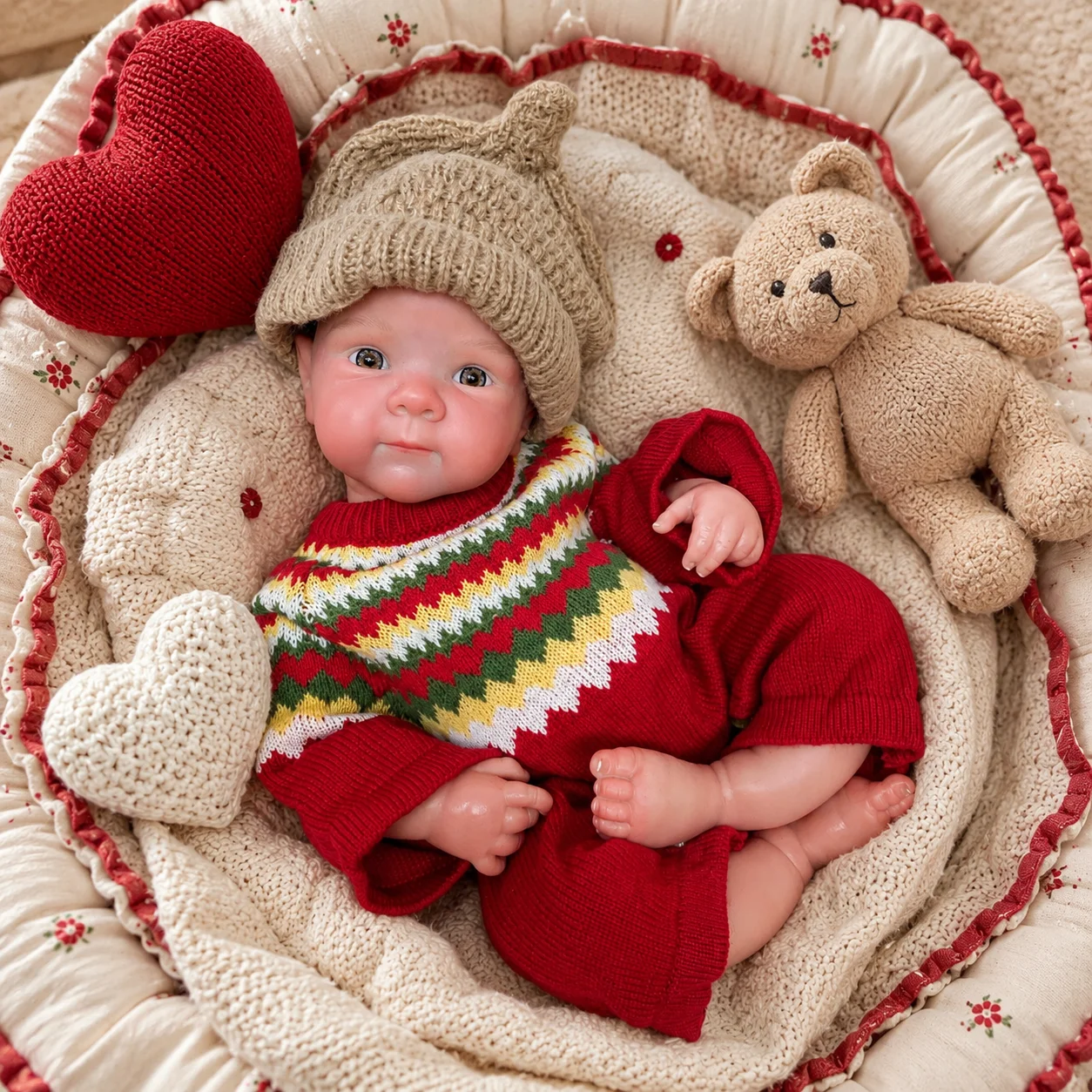 18 Inch Bettie Reborn Baby Doll Bald Solid Full Body Silicone Hand Painted Lifelike Newborn Art Doll Collectible Birthday Gift