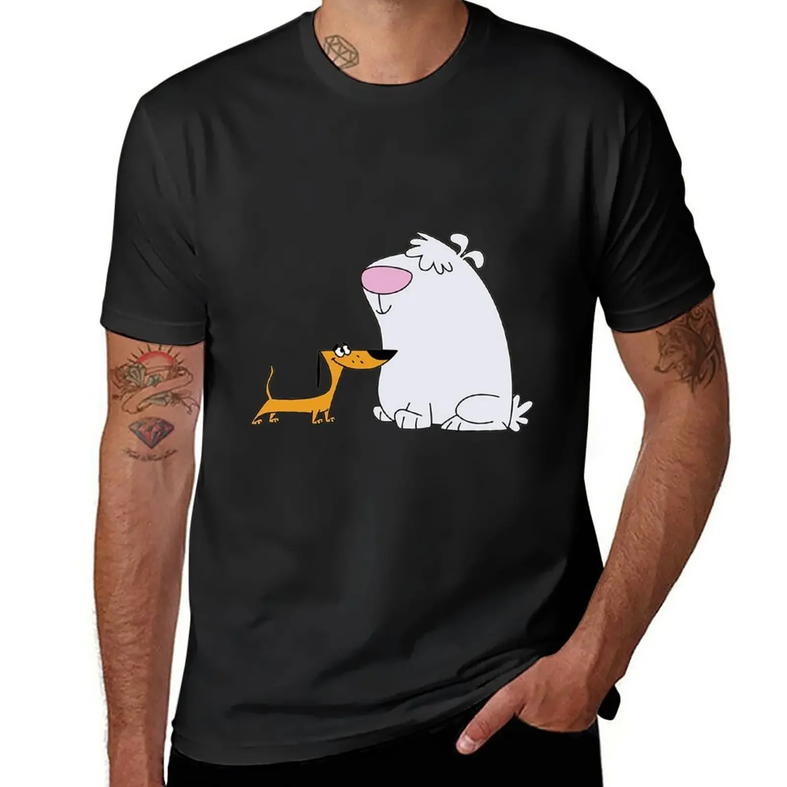 

Short sleeve tee for a boy plain black men 2 Stupid Dogs T-Shirt vintage clothes new in tops & tees heavyweight Round Neck 2024