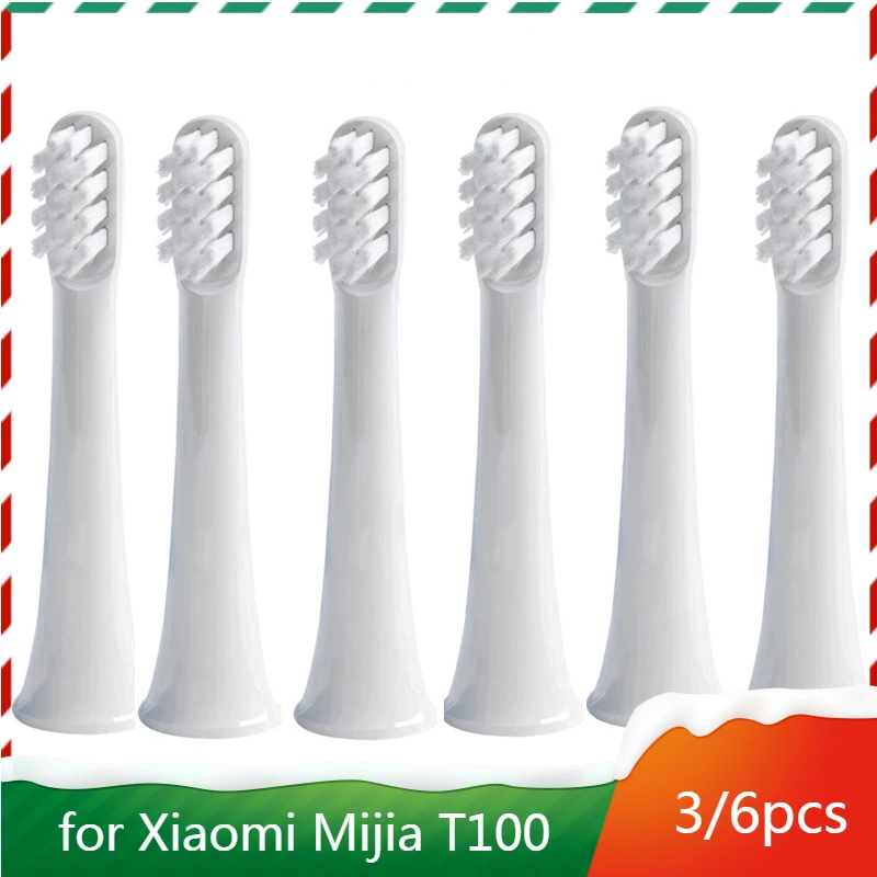 3/6pcs Têtes De Brosse À Dents de Rechange pour Xiaomi Mijia T100 Brosse À Dents Électrique Imperméable À L'eau De Nettoyage Blanchiment Sain Têtes De Brosse