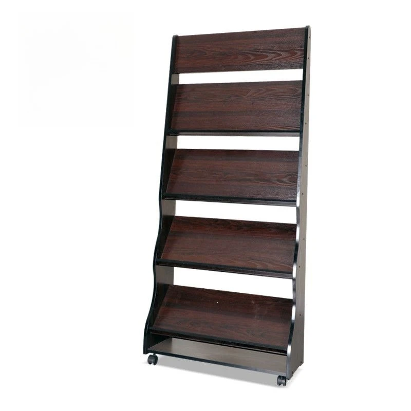 

Newspaper rack Office Newspapers Wooden floor-to-ceiling books and newspapers
