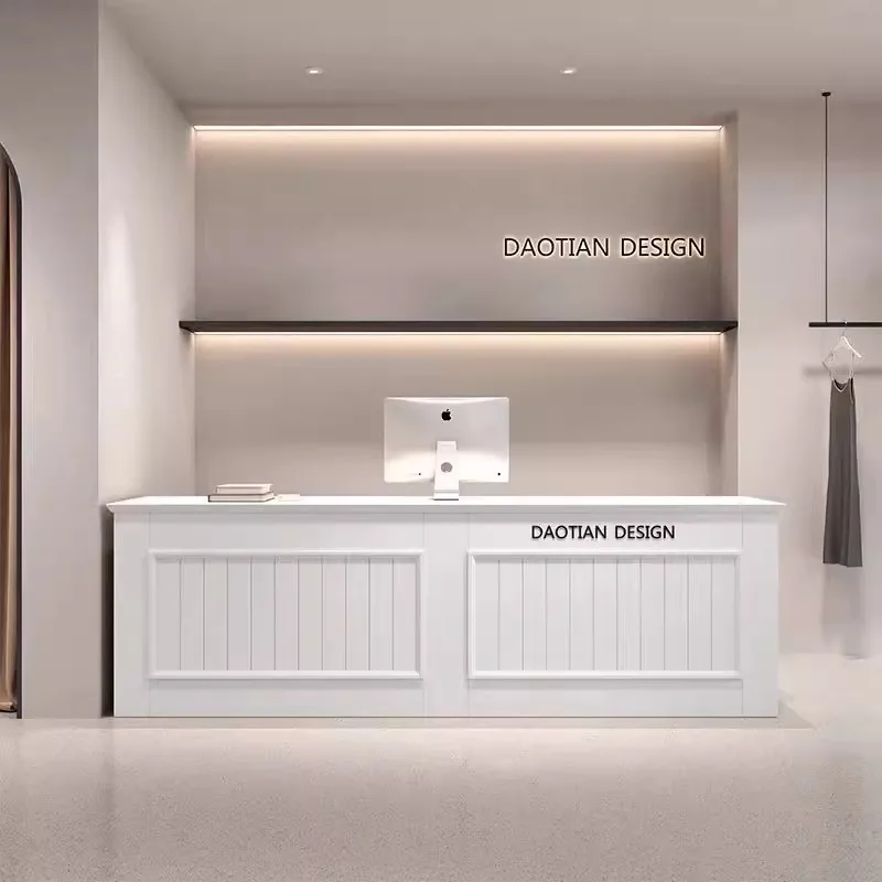 Cashier Luxury Reception Desk Counter Decorations Beauty Modern Reception Desk Counter Office Aesthetic Commercial Furniture