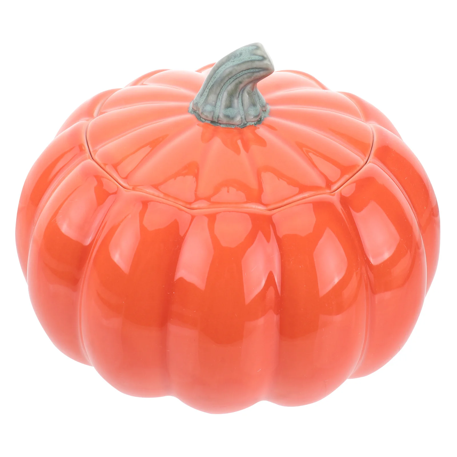 

1Set Decorative Soup Bowl Porcelain Food Holder Pumpkin Shaped Bowl for Steaming Stewing Serving Gifts for Family Friends