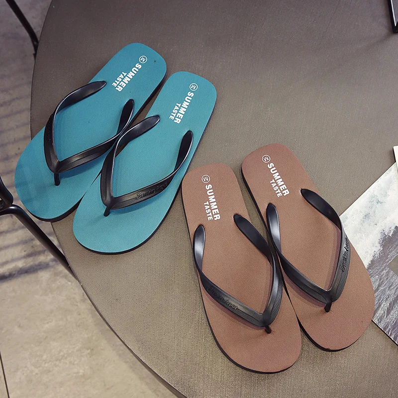 

Men's Summer Flip Flops Non-Slip Trend Slippers - Youth Fashion Street Style Beach Sandals Viral for Men