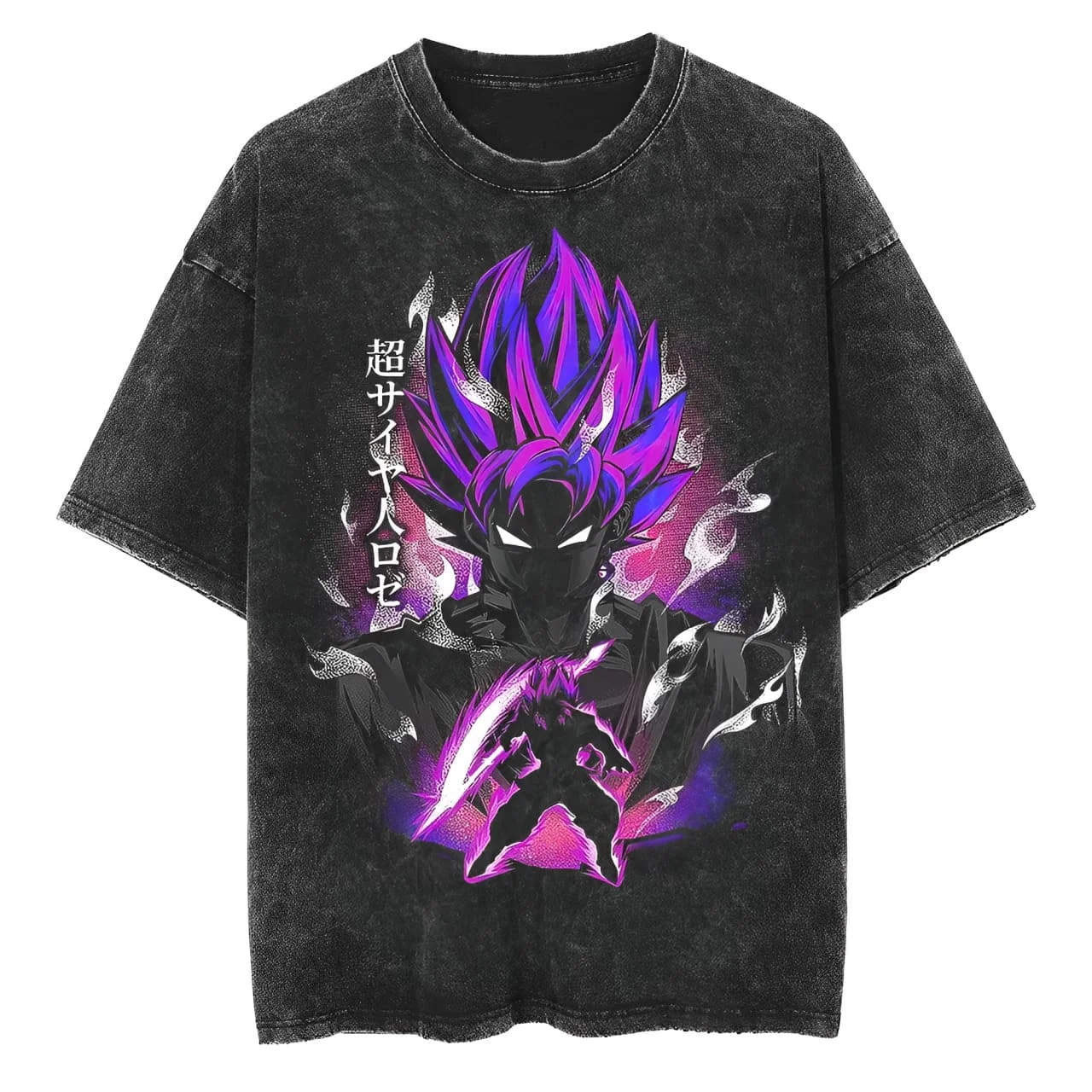 

Футболка Dragon Ball Goku Black Super Saiyan Rosé мужская, оверсайз, с эффектом кислотной стирки, аниме, розовая аура, хлопок, винтажная, с графическим принтом, для спортзала