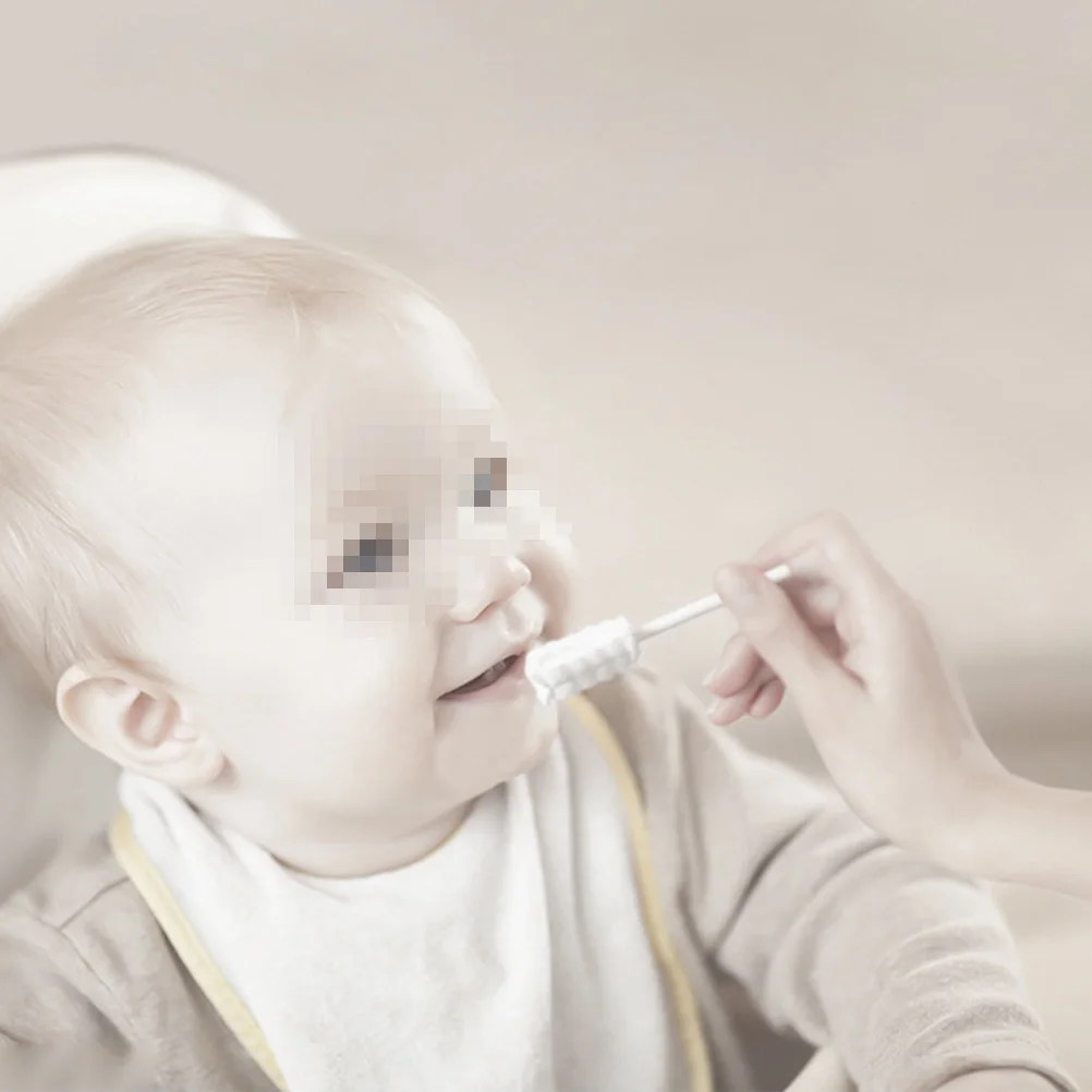 

30 шт., детский очиститель языка, зубная щетка, марля, безопасный прочный инструмент для ухода за полостью рта для младенцев, малышей, скребок для языка свежего дыхания