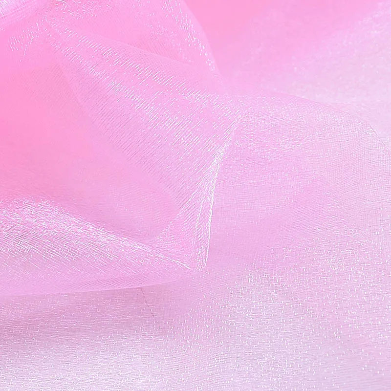 10Meter 48/72cm Sheer Crystal Organza Tulle Roll Fabric Birthday Party Supplies for Wedding Arches Chair Sashes Party Decoration