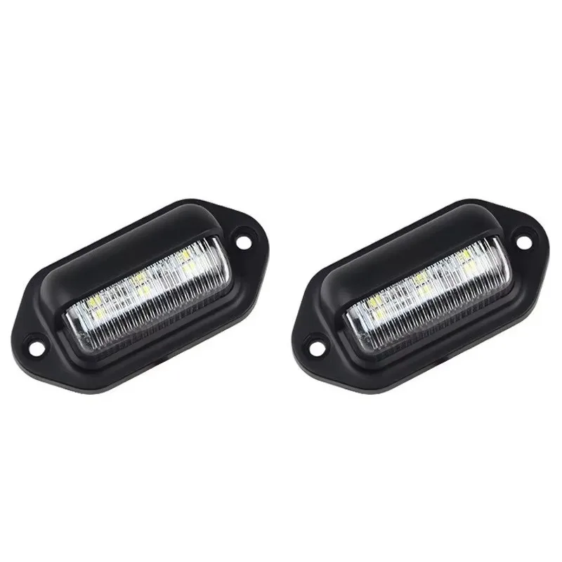 Tiy 6 LED Car License Number Plate Light For SUV Truck Trailer Van Tag Step Lamp White Bulbs Car Products License Plate Lights