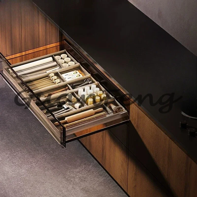 Kitchen Drawer Cutlery Organizer, Storage Divider Tray with Built-in Rack for Knives, Forks & Chopsticks