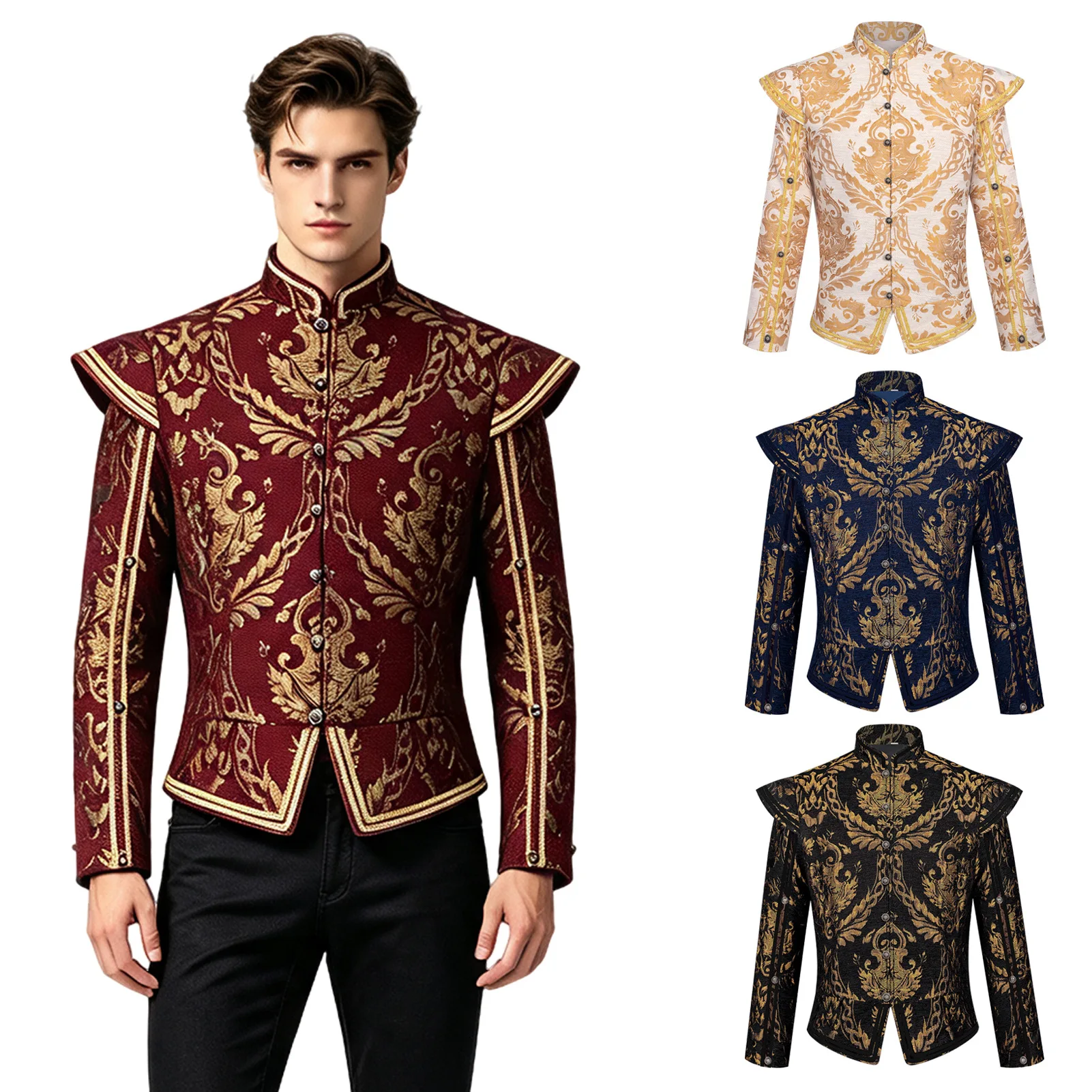Tops - Men Renaissance Retro Royal Jacket Coat