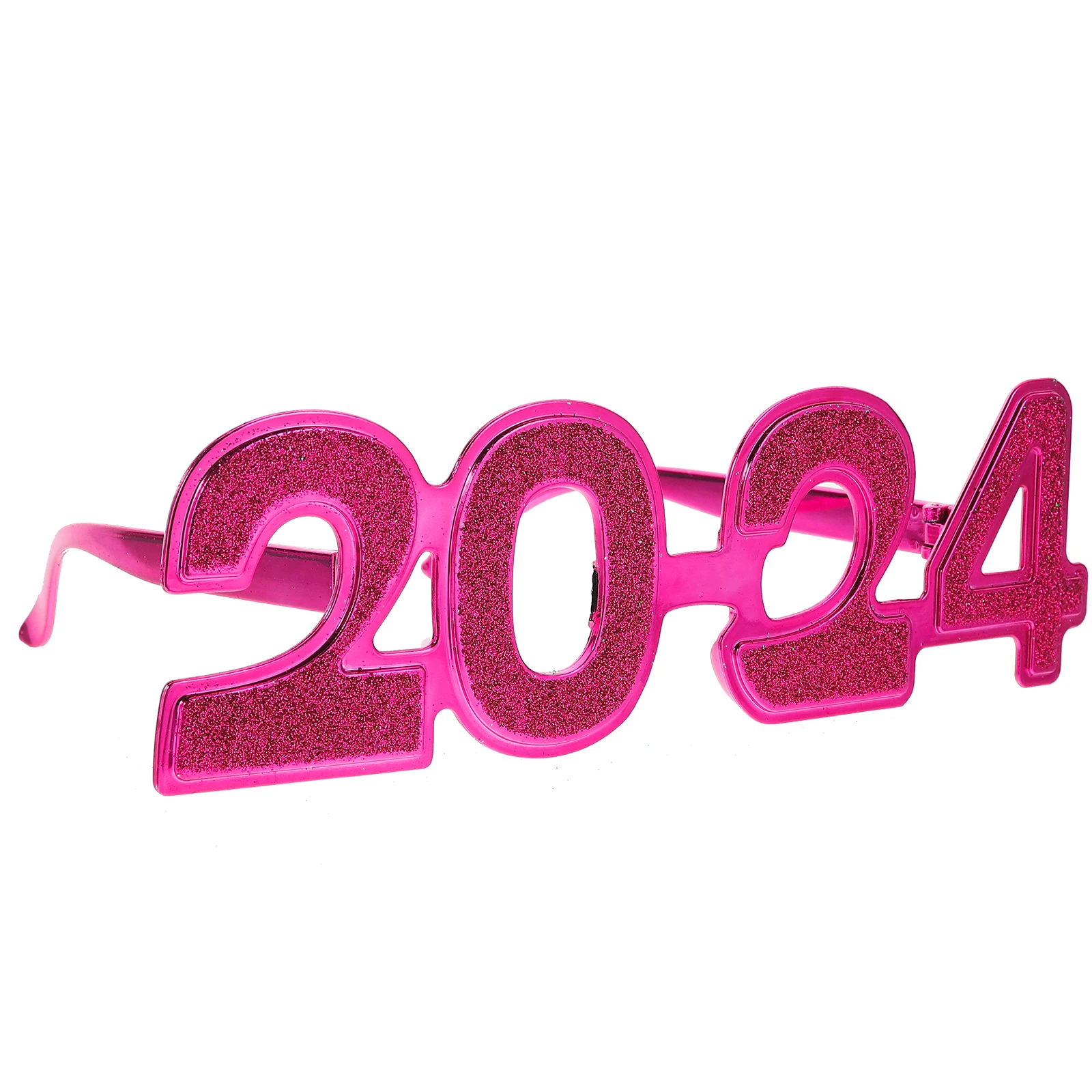 

Digital Glasses 2024 New Year Props Golden Eyewear Plastic Wear Photo Fun Accessories Festive Decorations Party Supplies
