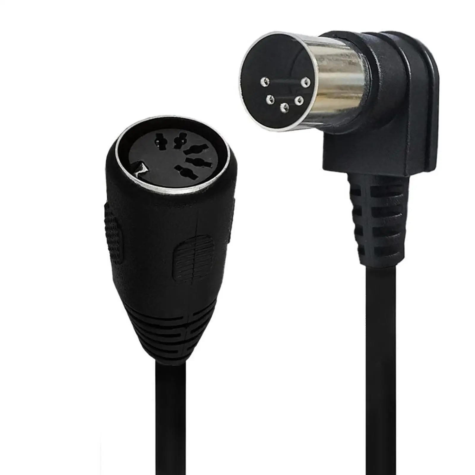 Metal MIDI Din Extension Cable Male to Female Audio Cable Adapter for Effects Unit Studio Monitor Drum Band Recording