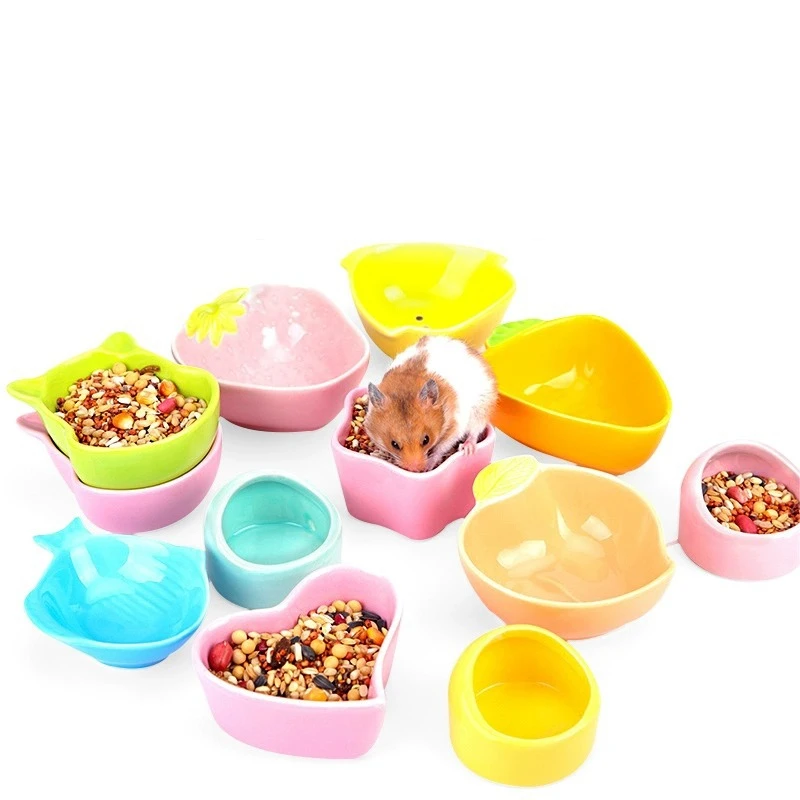 Pop Ceramic Hanging Hamster Squirrel Feeder Hygienic & Easy-to-Clean Small Water Drinking Bowl Food Bowl Small Feeder