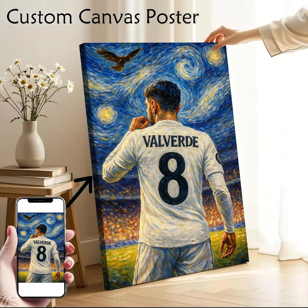Valverde Starry Night Painting Poster Canvas Wall Art Custom Photo Print Modern Painting for Fans Room Ornaments Home Decor Arts