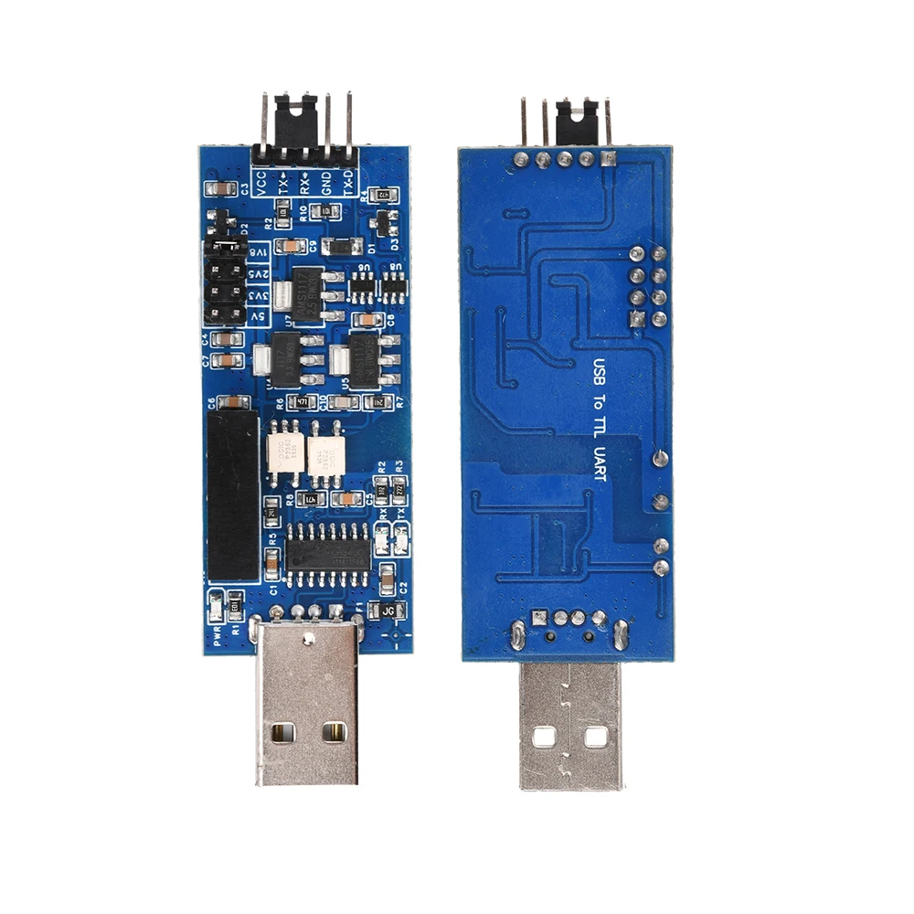 USB-to-TTL Serial Module, CH340 Optically Isolated Serial Module, 5V, 3.3V, 2.5V and 1.8V Four-Level, USB Interface