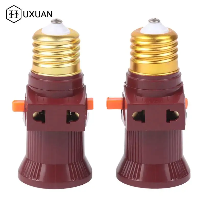 Portalámparas de tornillo E27, adaptador de enchufe de lámpara LED con interruptor, 110V- 240V