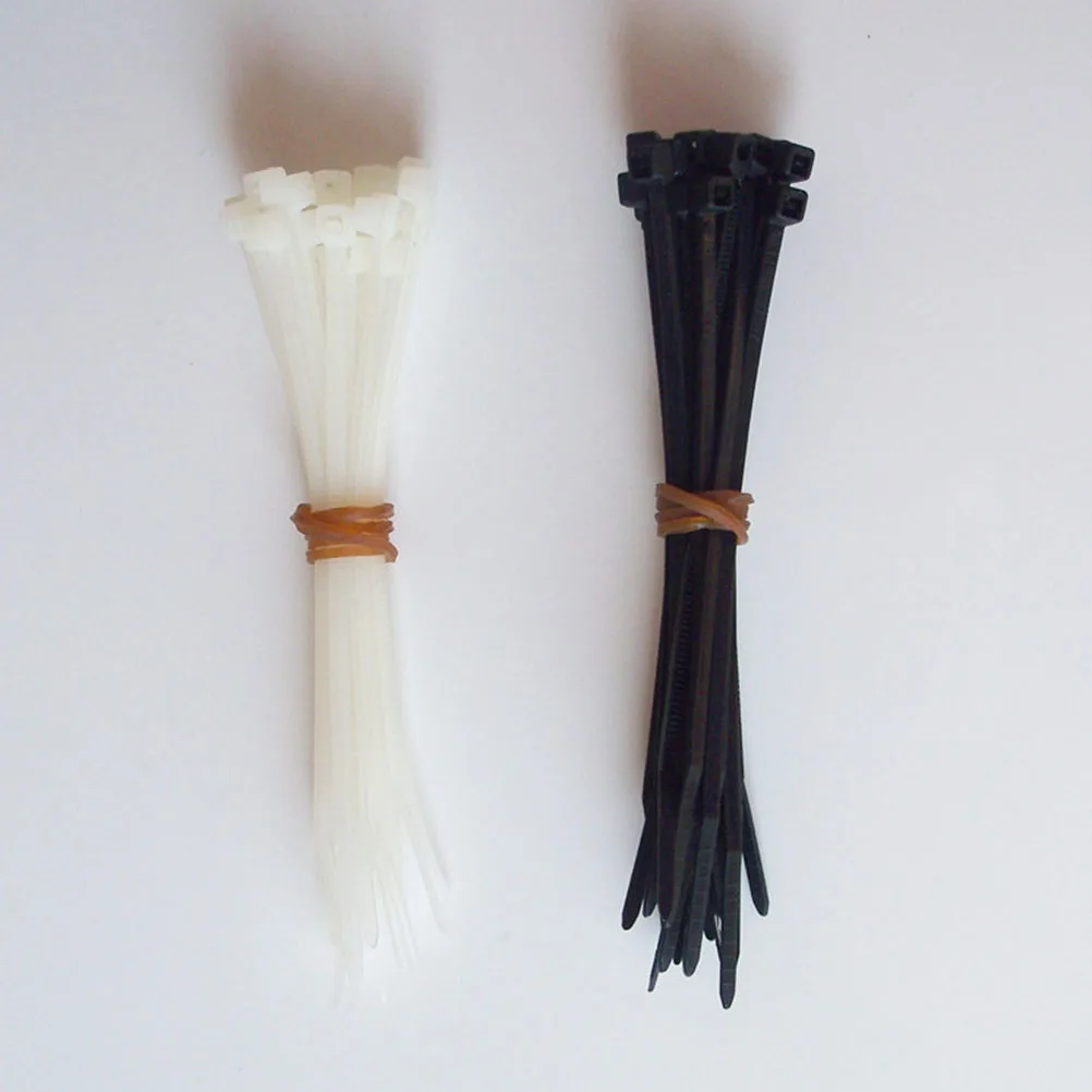 

200Pcs Self-Locking Nylon Cable Ties Black 200Mm Heavy Duty Strong Secure Fastening Organizer Nylon Cable Ties