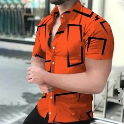 2024 New Hawaiian Baroque Shirt Business Casual Short Sleeve Tops 3D Printed Men's Shirt