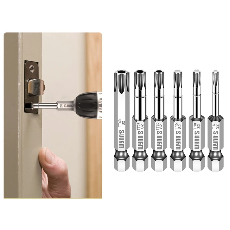 10Pack Torx Testa Cacciavite Bit Set Hex Shank Acciaio Cacciavite di Sicurezza Strumento A Prova di Manomissione Cacciavite Bit