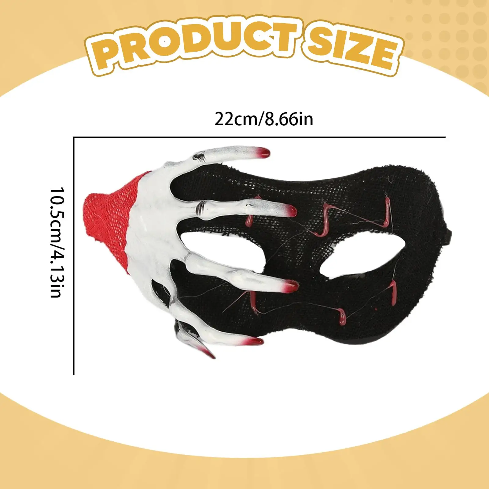 Skelett-Handmaskerade, halbes Gesicht, Neuheit, ausgefallene Accessoires, Halloween-Kostüm für Urlaub, Geburtstag, Frauen und Erwachsene