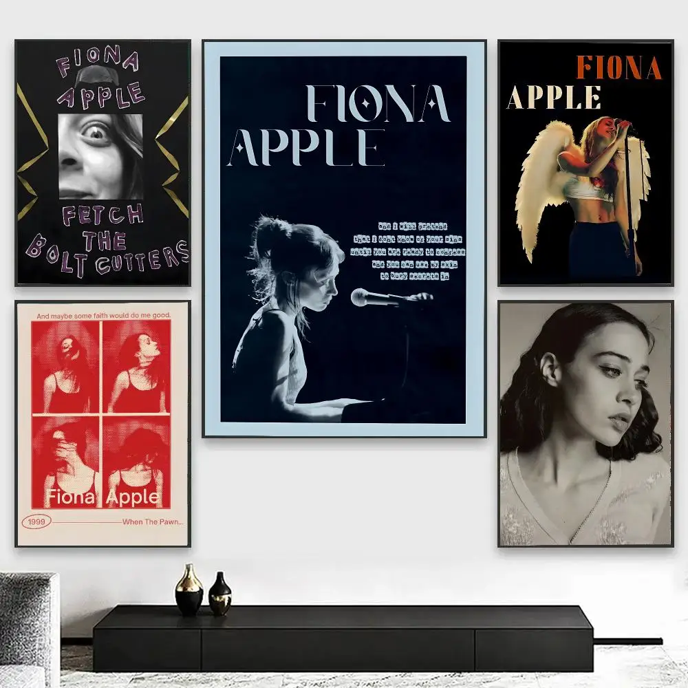 Singer F-Fiona Apple Painting Calligraphy Self Adhesive Art Prints for Bedroom Living Room Wall Decor Home Decoration Gift