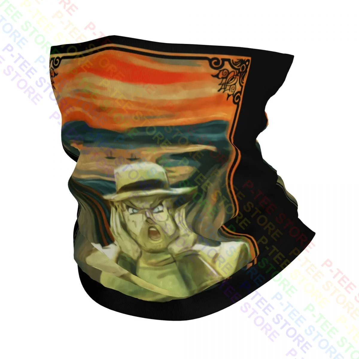 Joseph Joestar Jojos Bizarre Adventure As The Scream Parody Anime Neck Gaiter Bandana bufanda máscara facial Suave