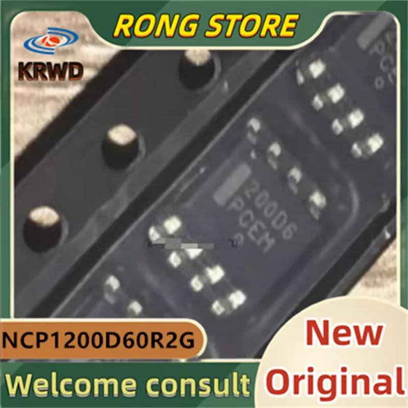 

(5PCS) 200D6 20006 200O6 New and Original Chip IC NCP1200D60R2G NCP1200D60 SOP-8