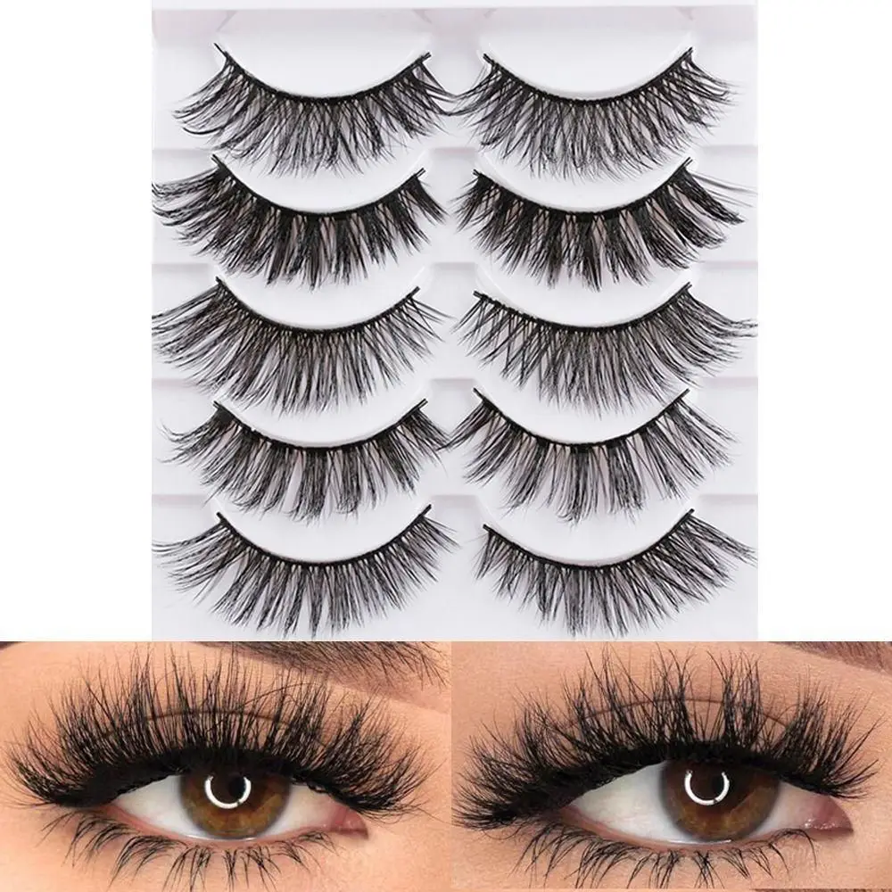 Eye Makeup Tools Fashion Handmade Full Strips Beauty Makeup False Eyelashes 3D Faux Mink Hair Wispy Fluffy Natural Long