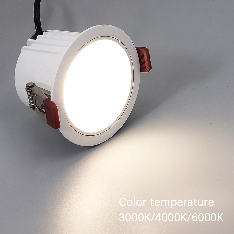 Anti Glare Embedded Downlight LED Round Narrow Edge Ceiling Lamp Downlight Led COB Light