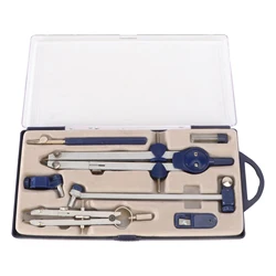 Professional Metal Compass Set Precision Drafting Drawing Geometry Art Math Screw Mount Design Storage Case Pencil