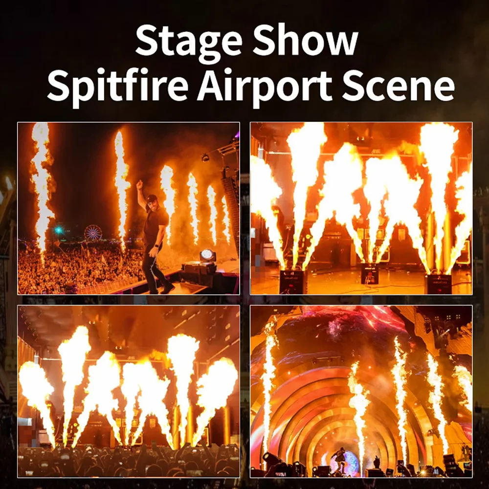 3 Head Flamethrower DJ Stage Effect Flame Spraying Machine DMX512 Flame Manufactur Machine Professional Performance Equipment