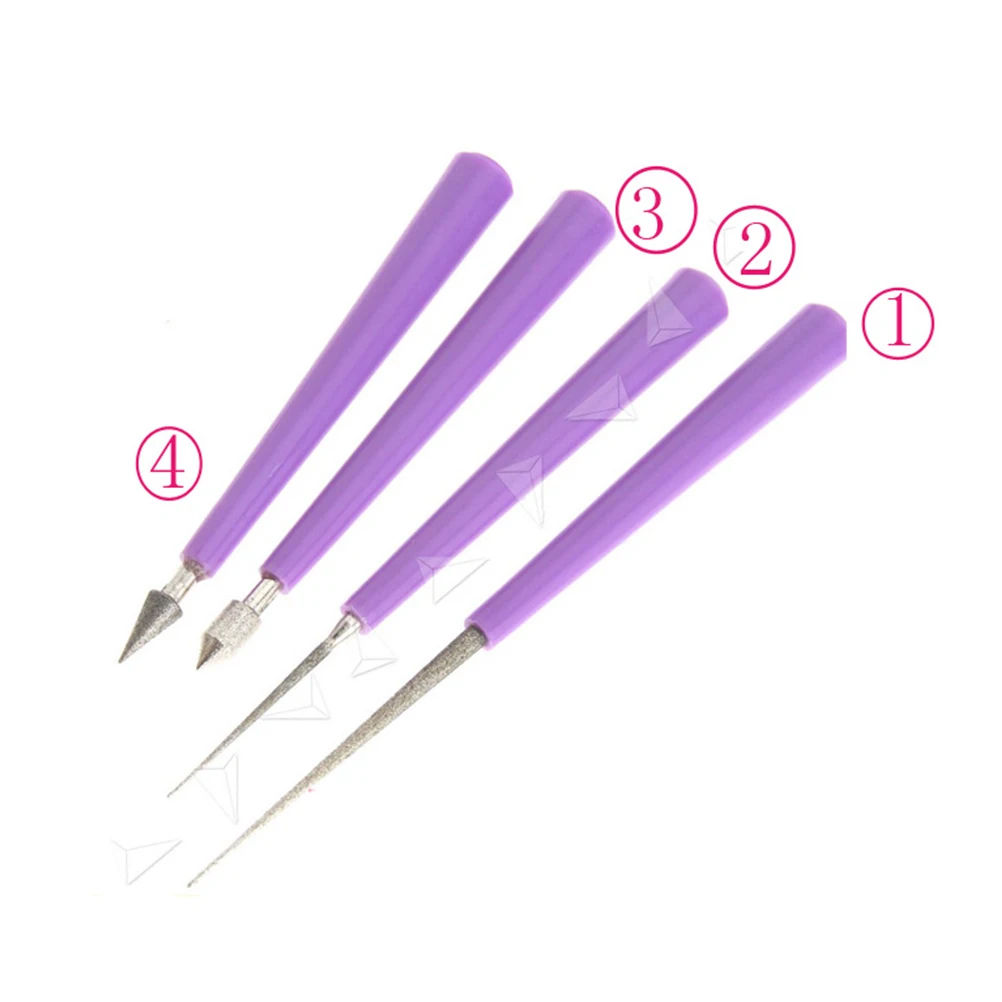 

4pcs Craft Bead Hole Opener Set Retracting Needle Tools for Wood Carving Reamer Bead Reamer Jewelry Making Accessories