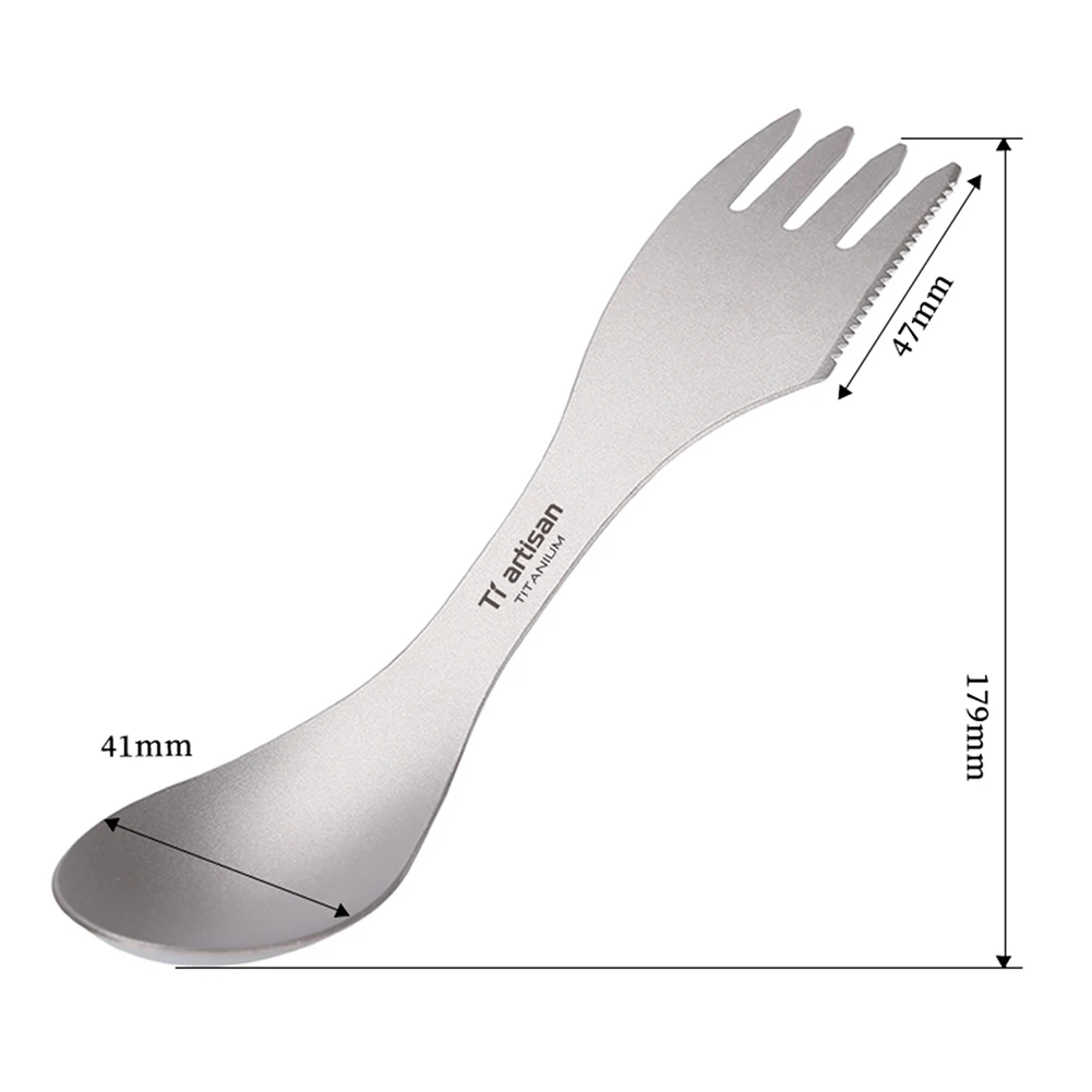 機能的で多用途なスポーク キャンプ食器 超軽量調理器具 3-In-1 軽量 アウトドア ポータブル 実用的