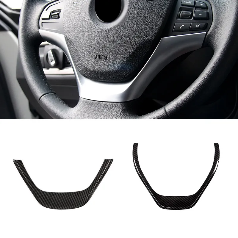 

For BMW 3 Series F30 F32 F34 2013 2014 2015 Car Carbon Fiber Style Interior Steering Wheel Frame Cover Replacement Trim
