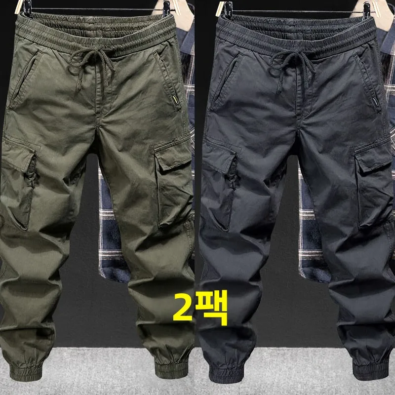 عرض خاص للتخليص، ملابس رياضية أمريكية عتيقة متعددة الجيوب مربوطة بالكاحل للرجال للربيع والخريف مقاومة للاهتراء...