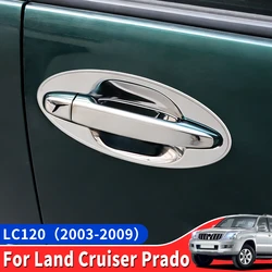 For Toyota Land Cruiser Prado 120 2003-2009 Styling Upgrade Decoration Accessories Lc120 FJ120 Chrome Door Handle 2008 2007 2006