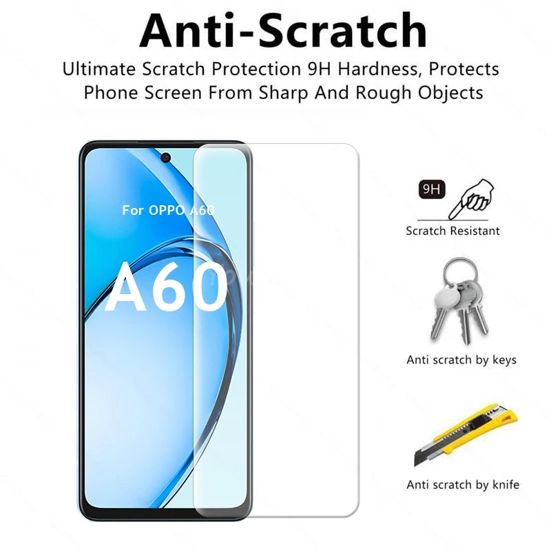 For OPPO A60 Glass OPPO A60 Tempered Glass Phone Screen Protector Tempered Flim 9D Camera Flim OPPO A60 Glass