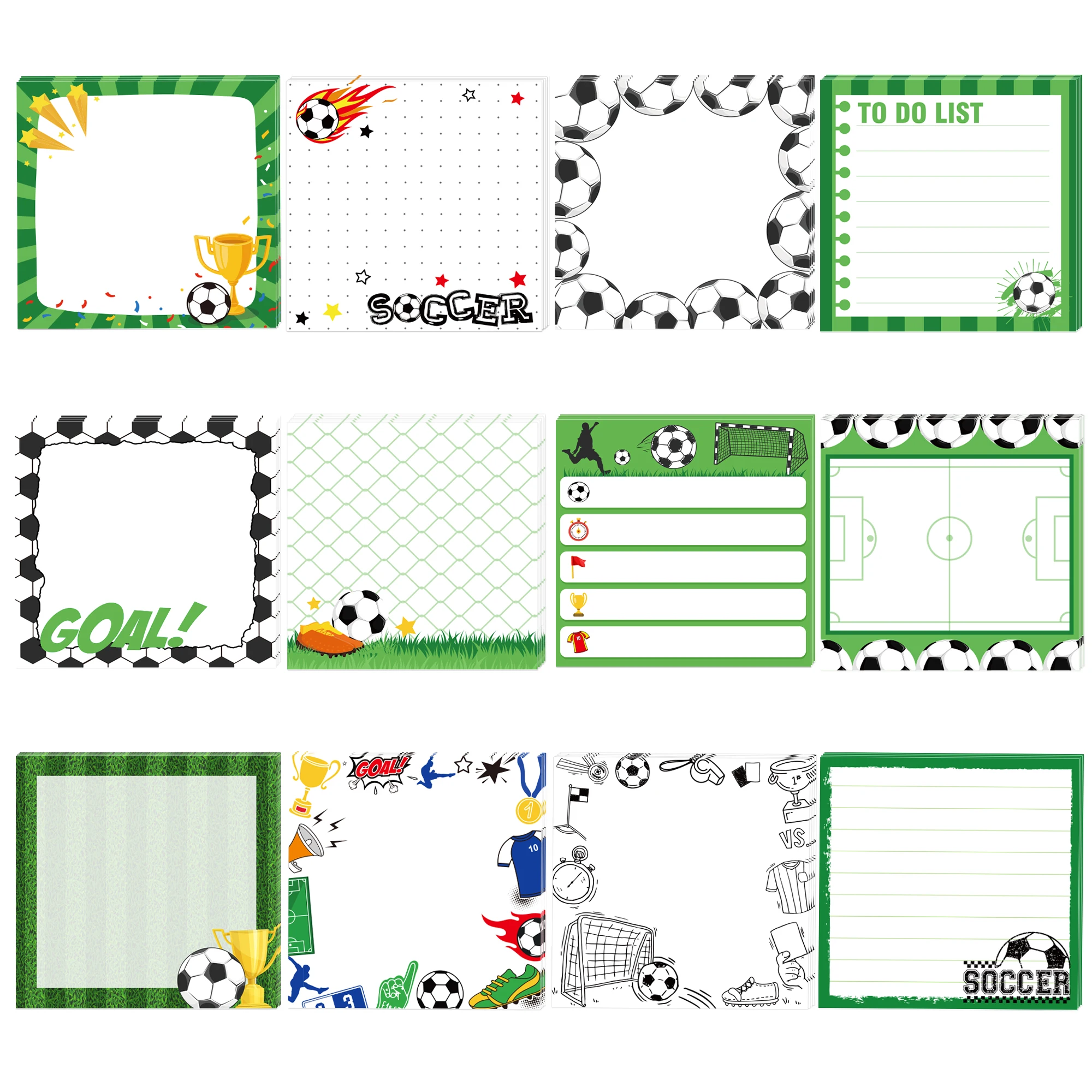 12/24pcs Football Soccer Pocket Notebook, Birthday Gifts, Office Stationery Notepads,School Diray Memo Pad Party Supplies