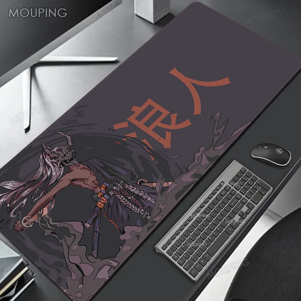 

Ronin Mousepad Company Laptop Gaming Carpet Gamer Desk Pink Office Deskmat Anime Computer Accessories Keyboard Mouse Pad Rubber