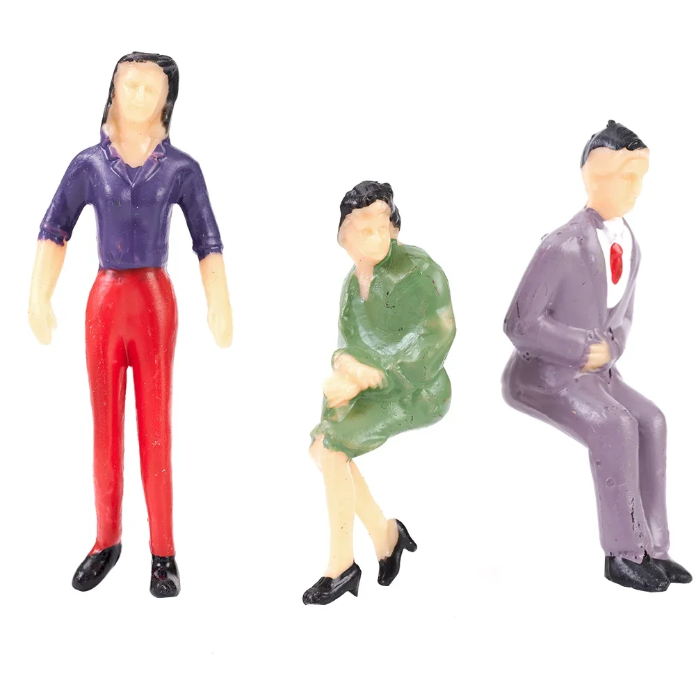 Figures Model People People Plastic 1 Gauge Scale Plastic Sitting Standing 50Pcs Accessories Outdoor Landscape